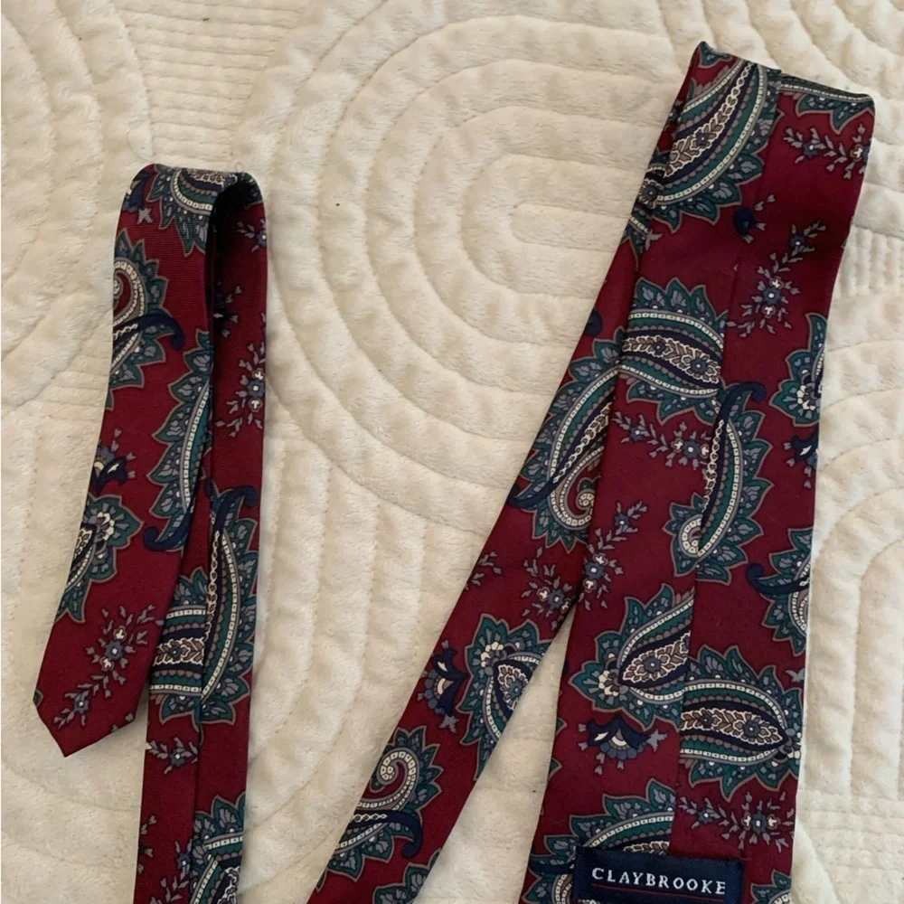 Claybrooke Paisley Silk Red Tie